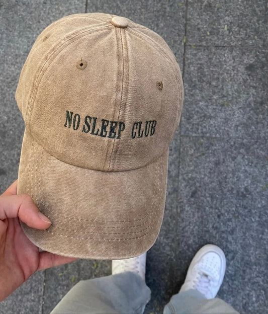 No Sleep Club Washed Cap