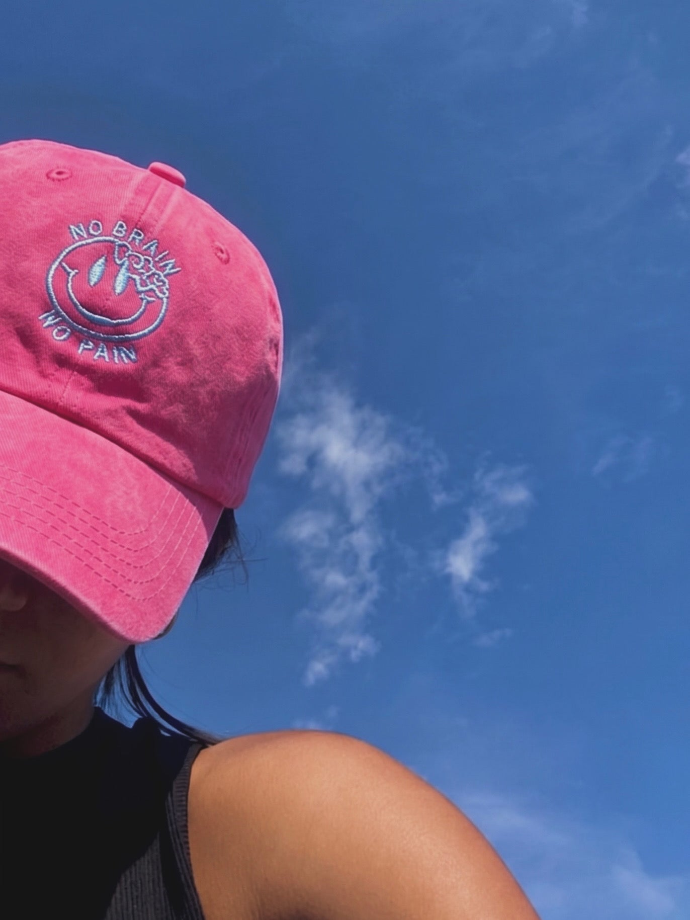 No Brain No Pain Washed Cap