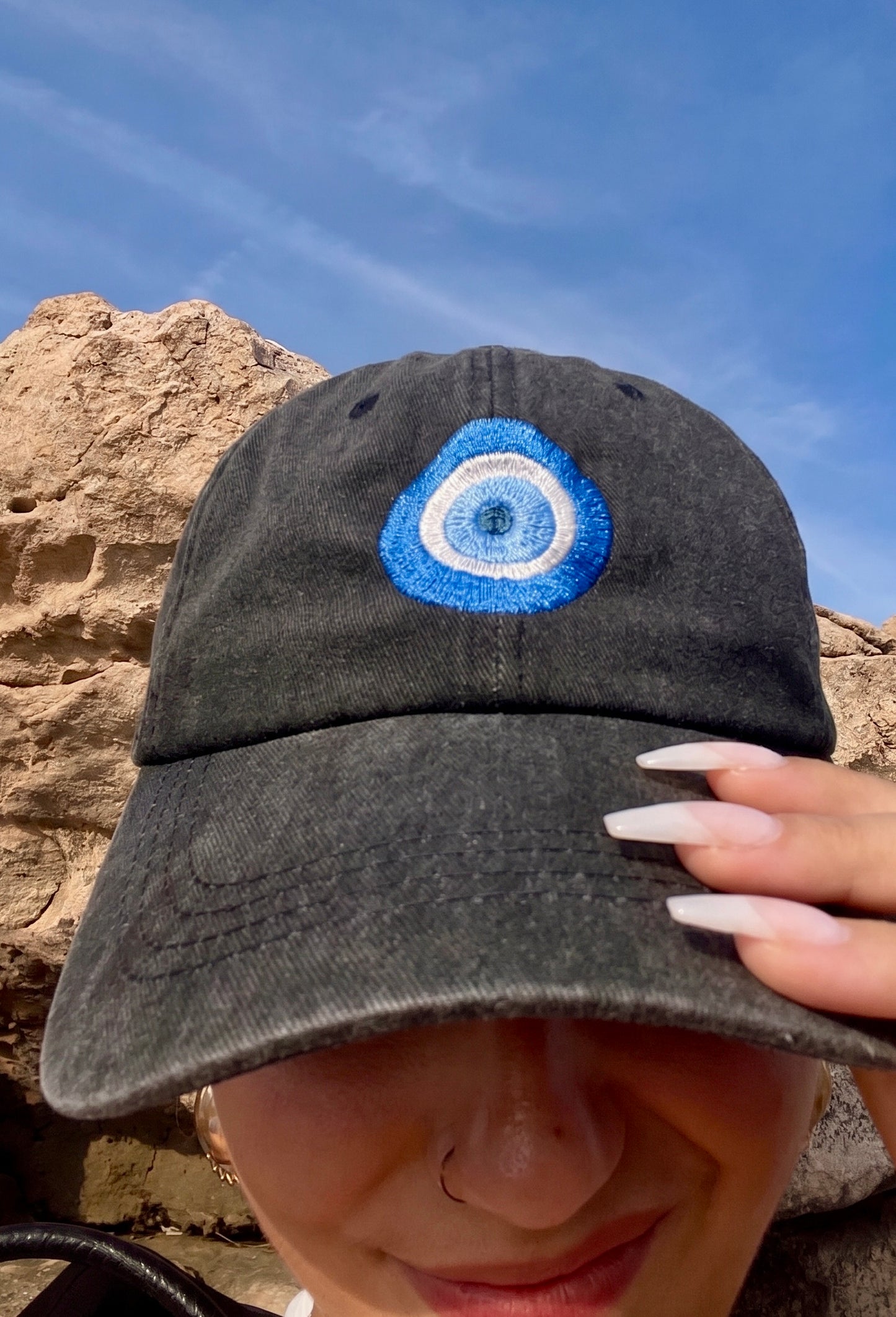 Evil Eye Washed Cap